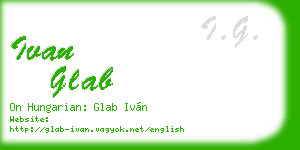 ivan glab business card